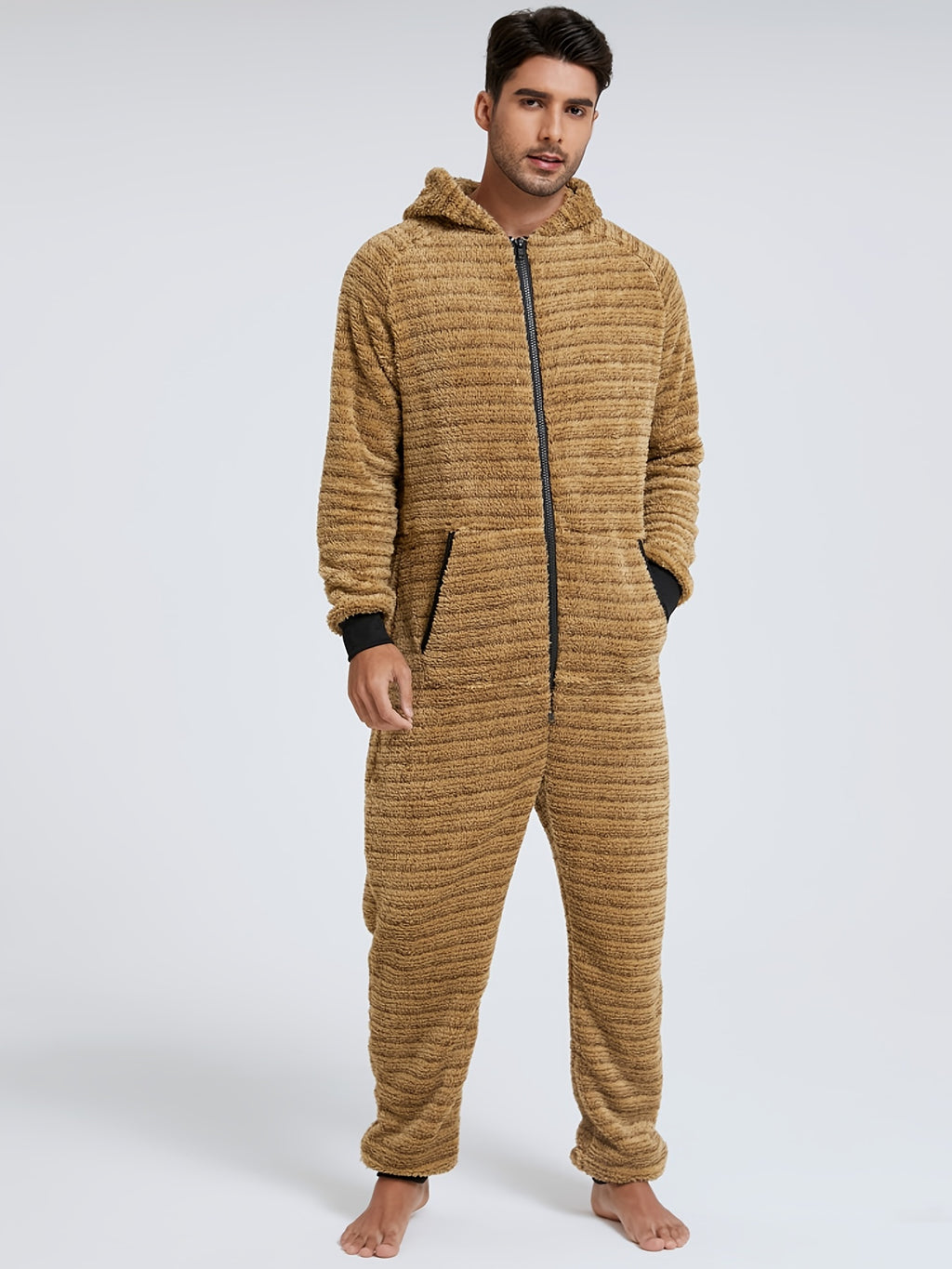 Men's Heavy-Duty Full-Zip Hooded Onesie