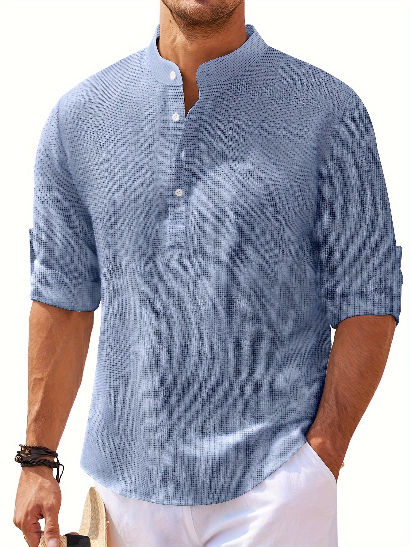 Vintage Plaid Men's Shirt for Spring/Fall: Durable, Casual Elegance with Comfort Fit