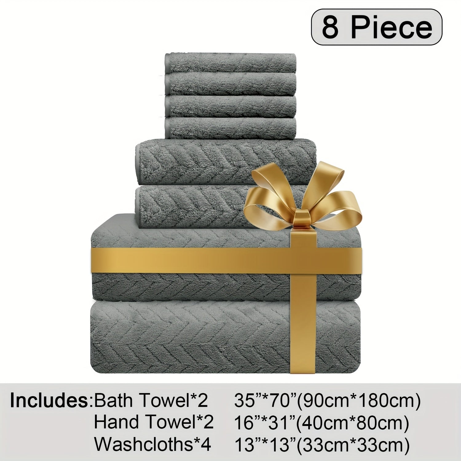 Oversized Bath Towels Set Microfiber