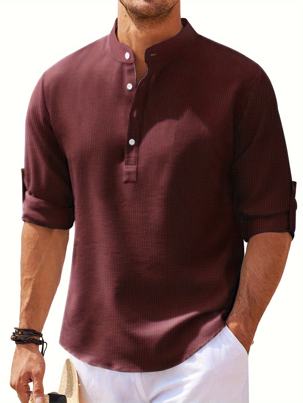 Vintage Plaid Men's Shirt for Spring/Fall: Durable, Casual Elegance with Comfort Fit