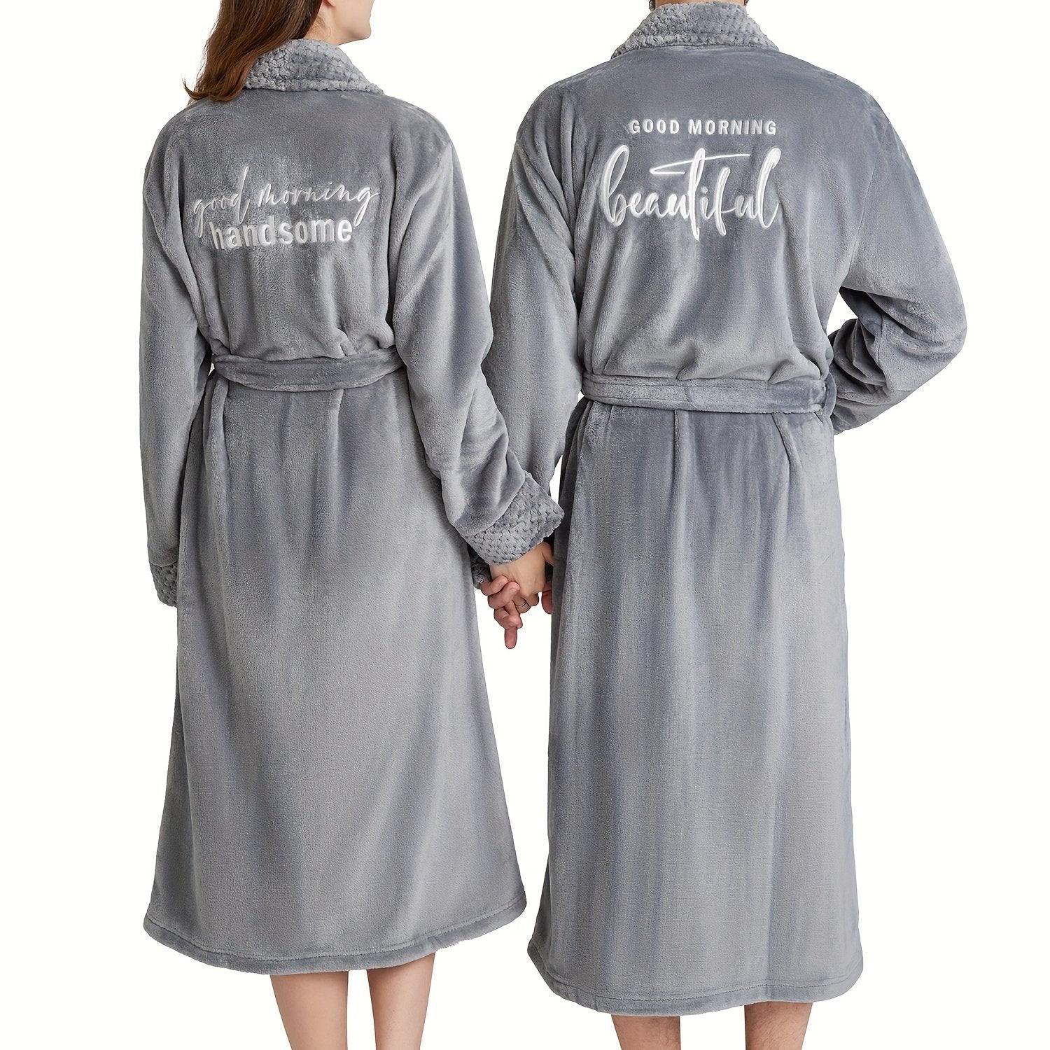 Buy 1 Get 1 Free, total of 2 Pcs Luxurious His and Hers Plush Kimono Robes