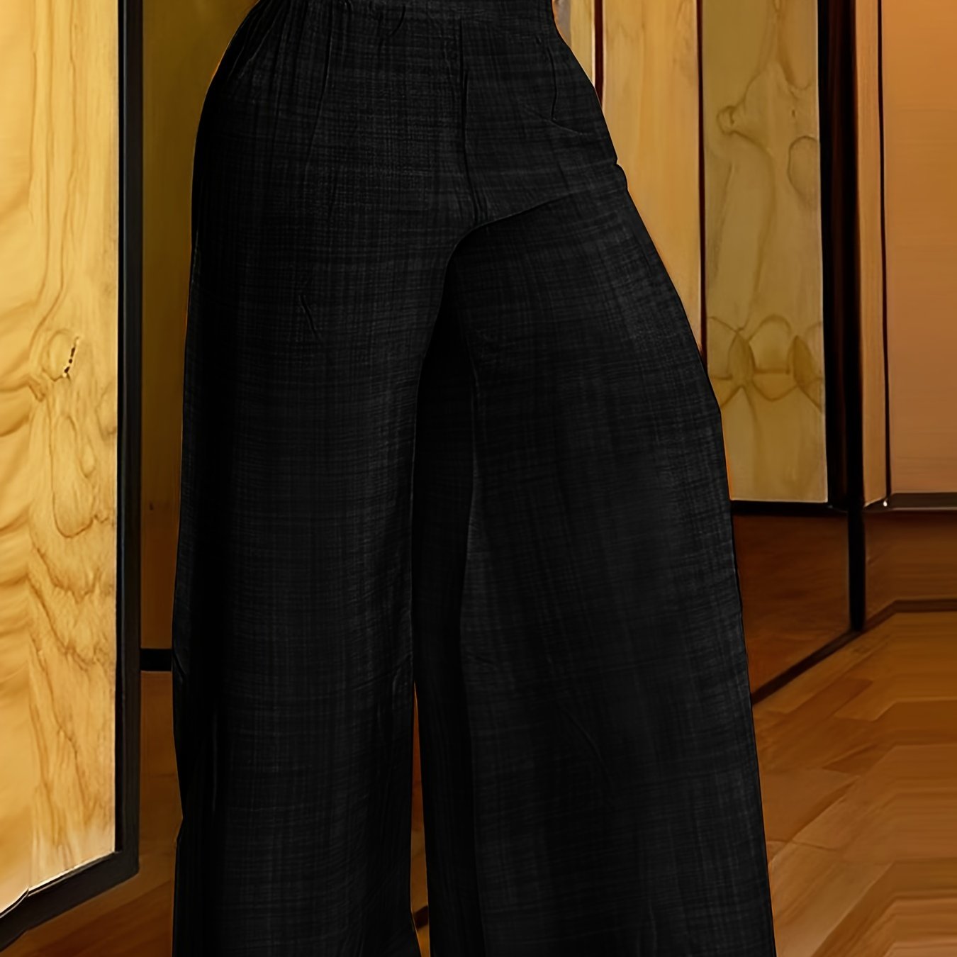 Elegant Solid Color Wide Leg Palazzo Pants