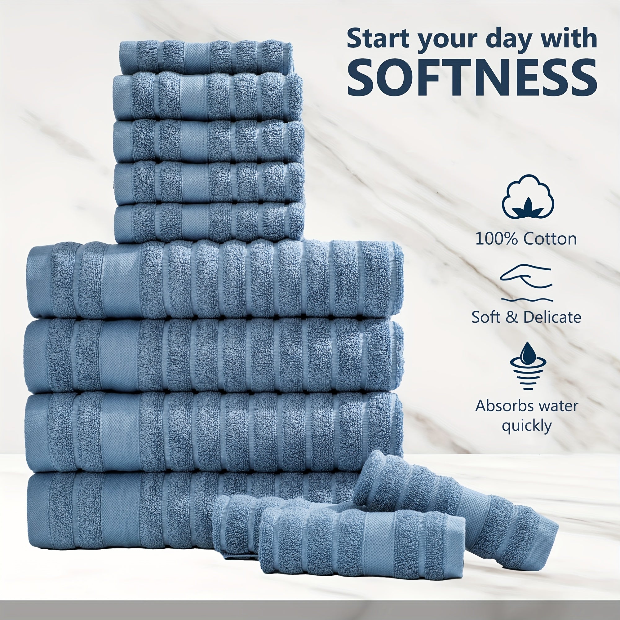 12pcs Towels Set
