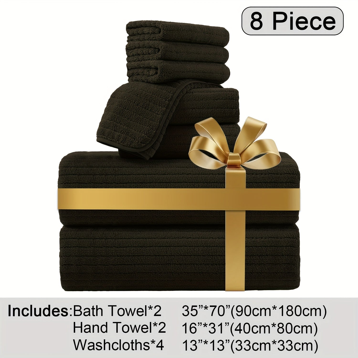Oversized Bath Towels Set Microfiber