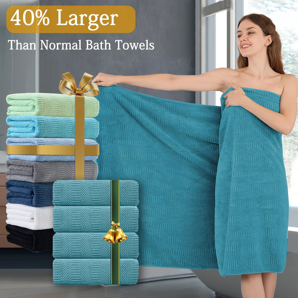 Oversized Bath Towels Set Microfiber