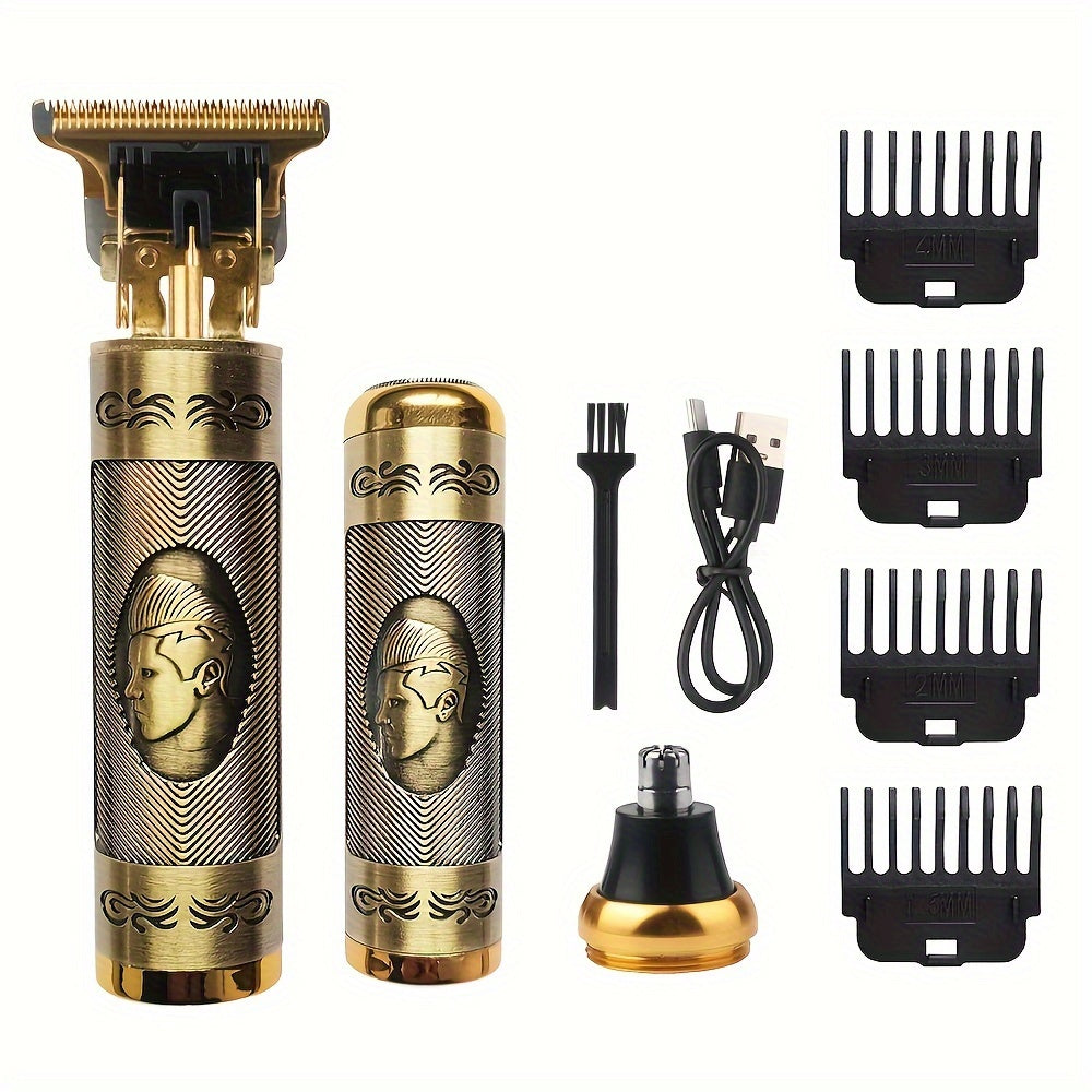 Professional Electric Shaver T-Blade Hair Clipper USB Rechargeable