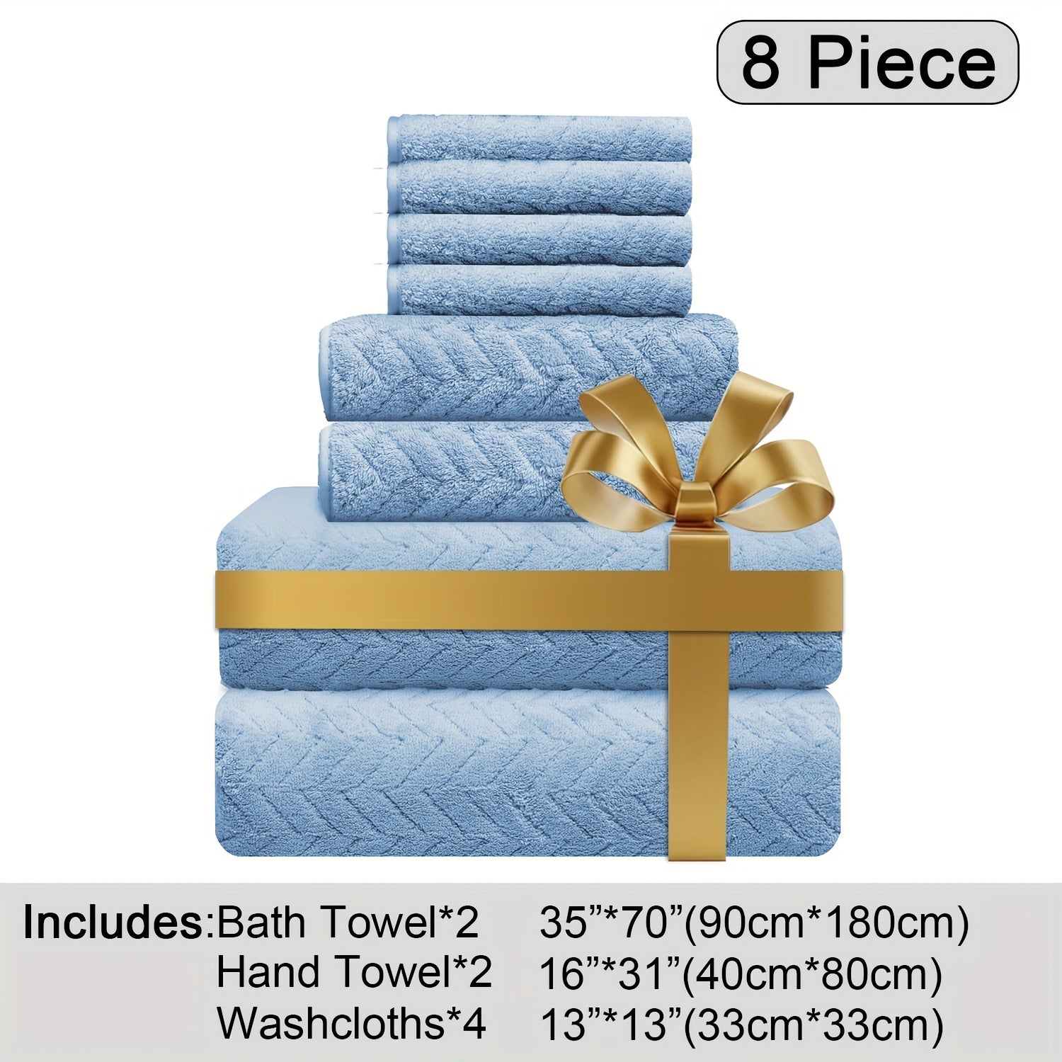 Oversized Bath Towels Set Microfiber