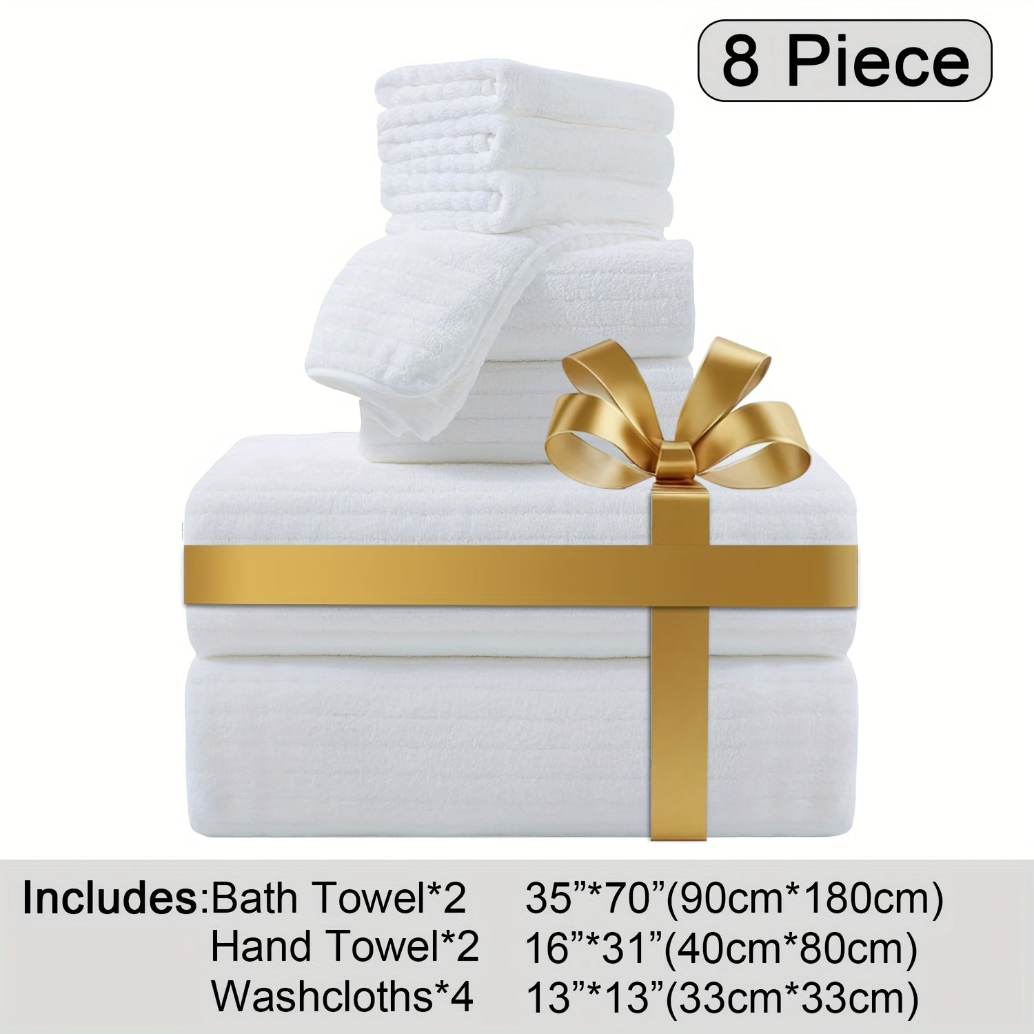 Oversized Bath Towels Set Microfiber