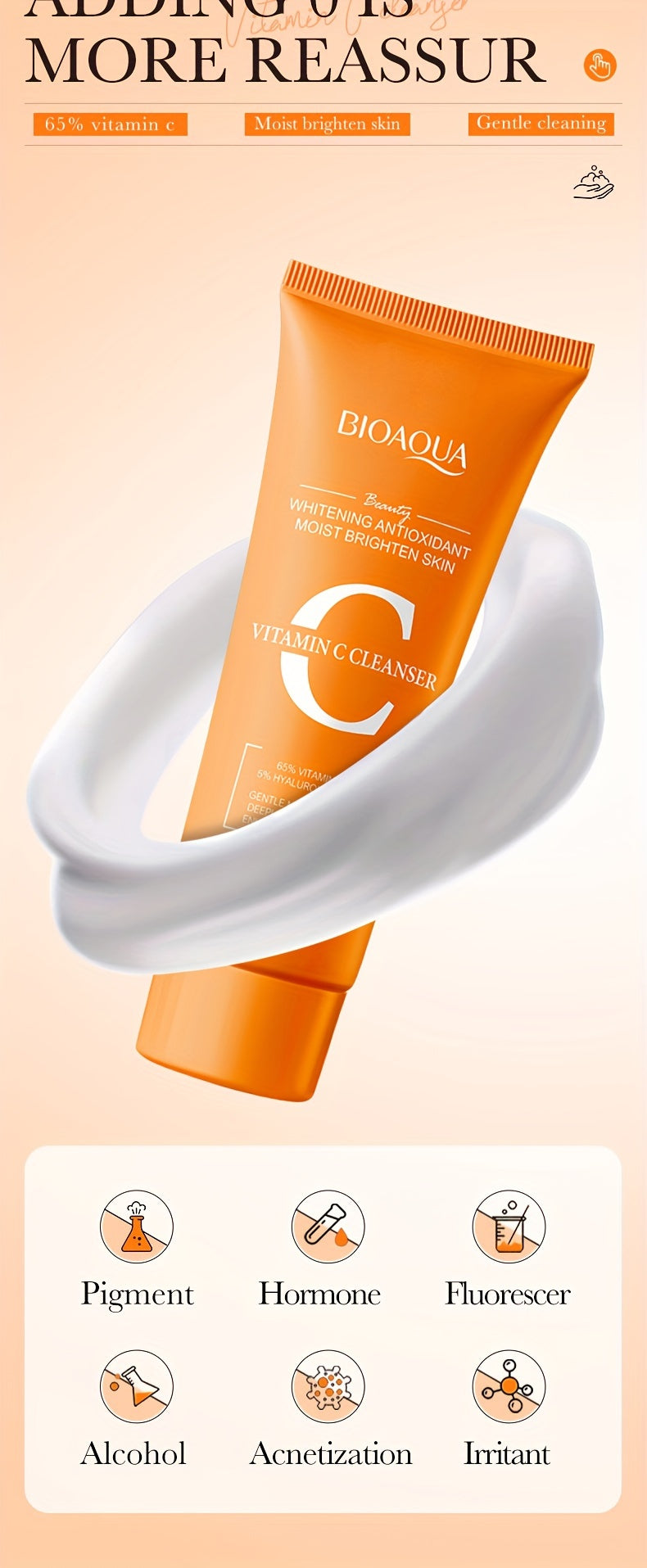 Vitamin C Whitening Facial Cleanser 100G - Deep Cleansing