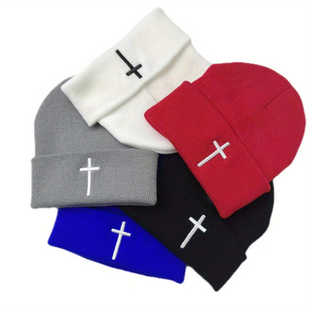 Embroidered 3D Knitted Hat - Faith & Comfort Warm Beanie