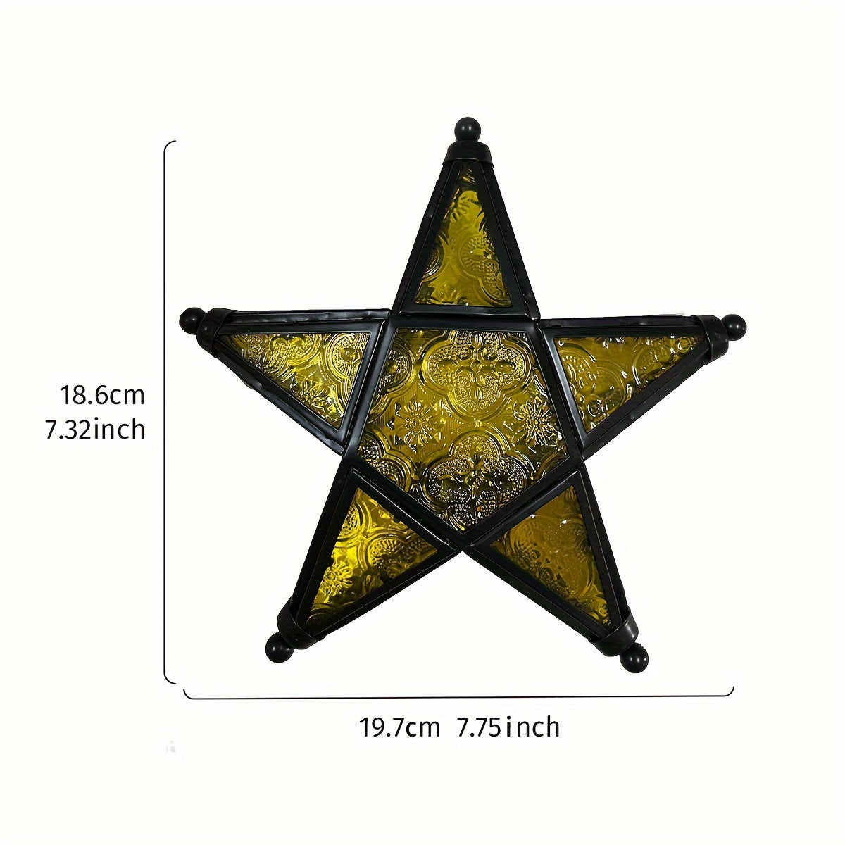 1pc, European Retro Style Color Windproof Glass Candle Holder