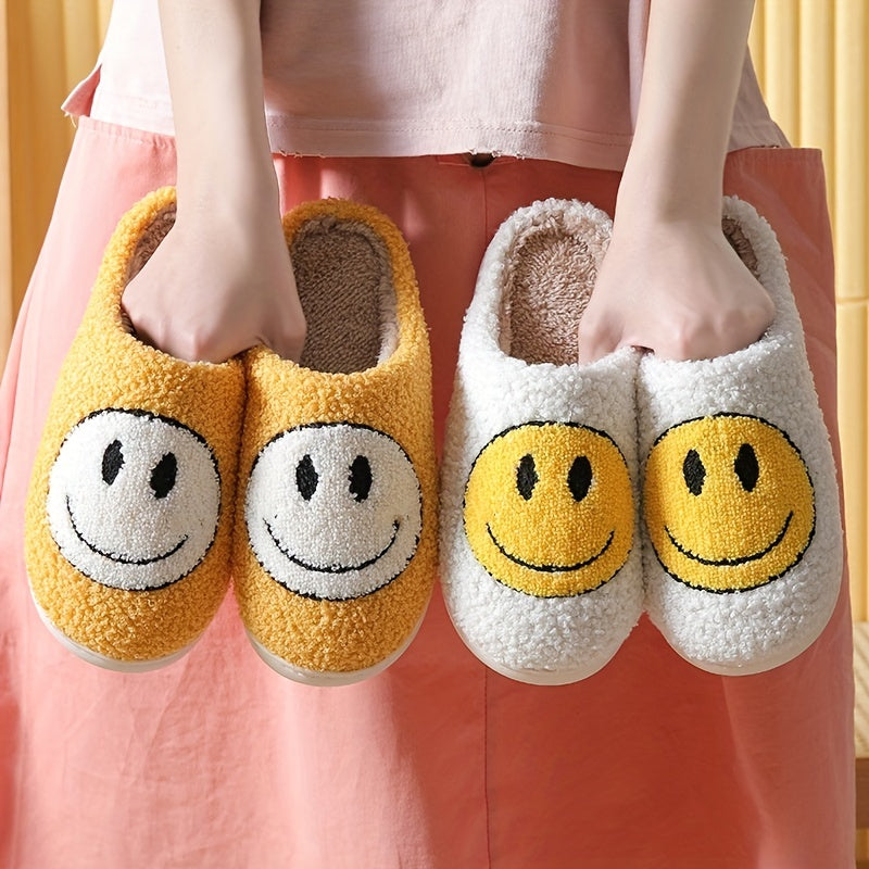 Girls Adorable Smiling Face Cartoon Slippers