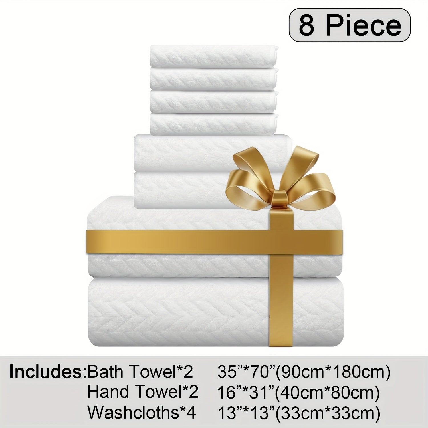 Oversized Bath Towels Set Microfiber