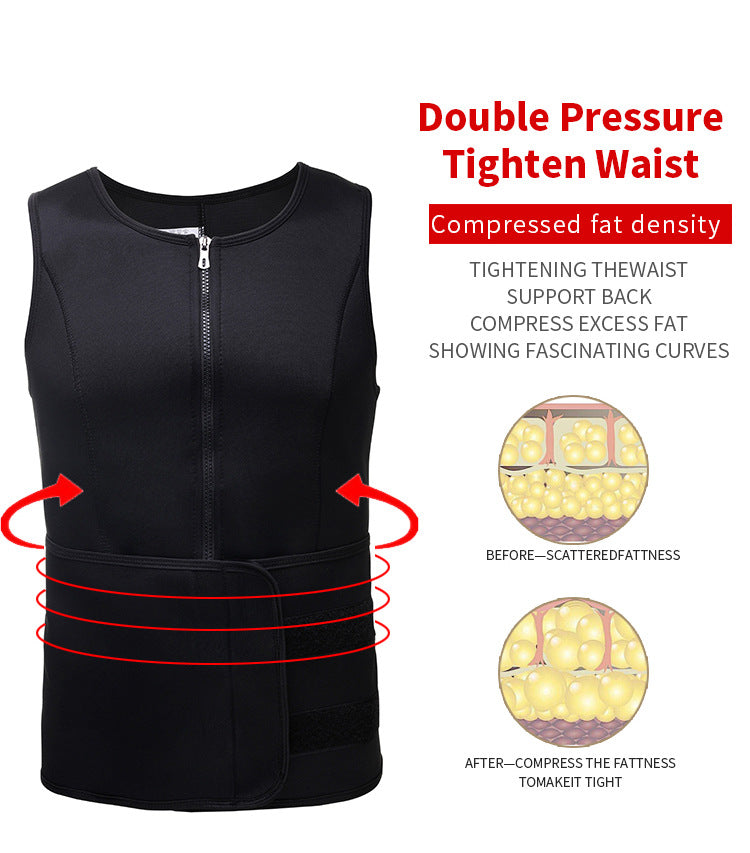 Men's Adjustable Compression Tank Top, Men's Waist Trainers