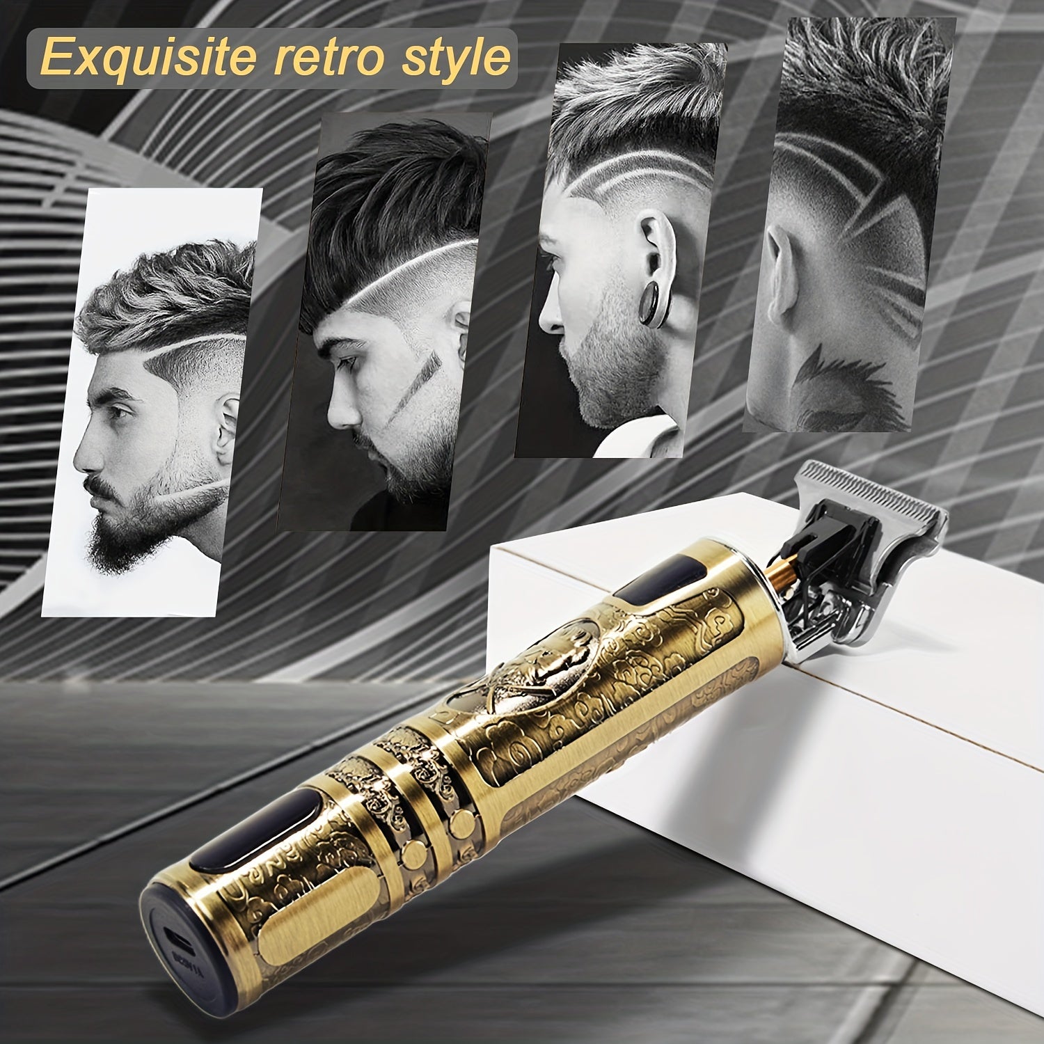 Men's Electric Shaver with LED Display, Hair Clipper, Trimmer, Beard Trimmer Wireless