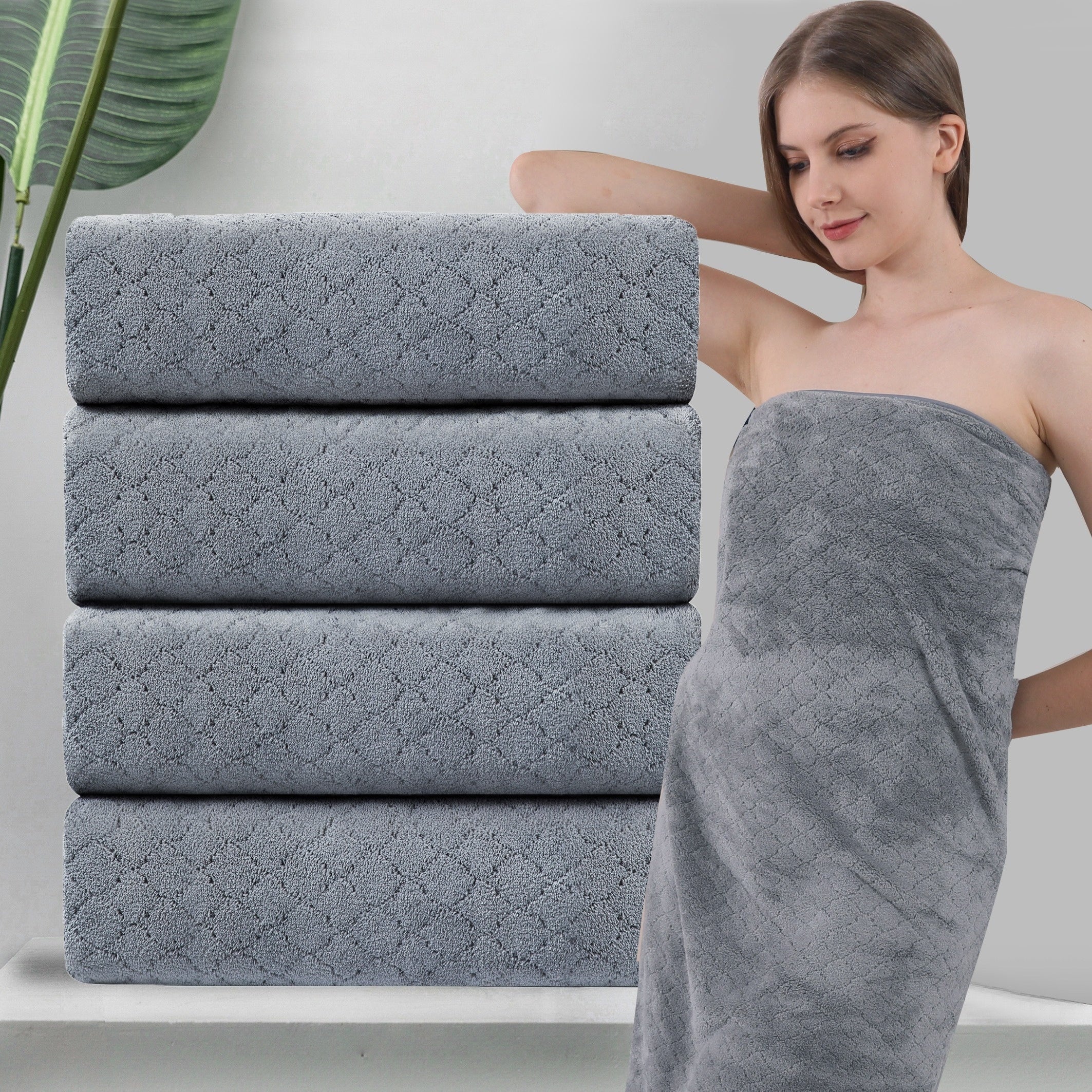 Extra Large Bath Towel Microfiber Set
