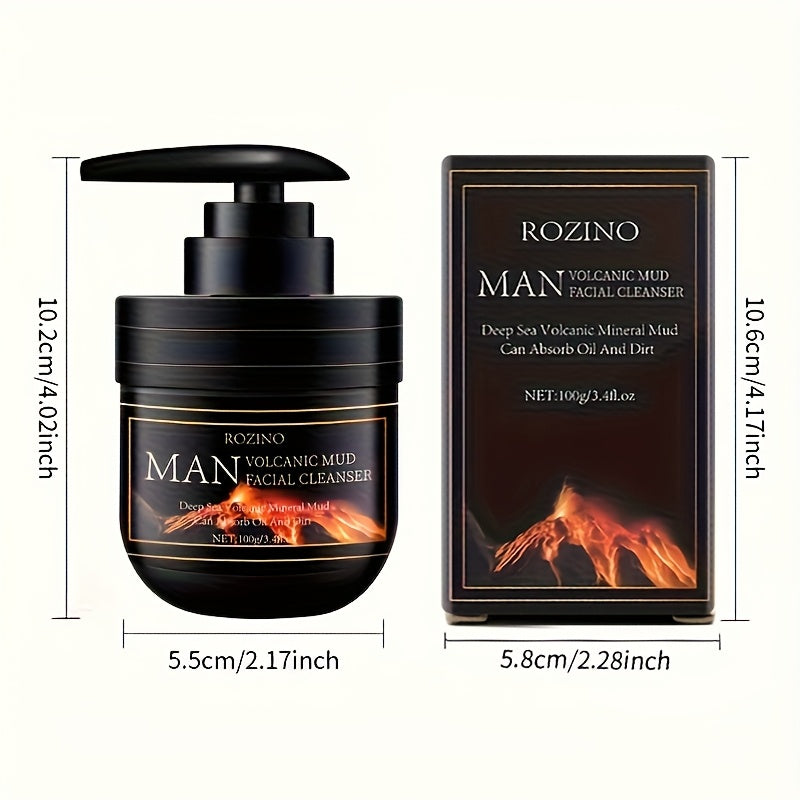 100g Rozino for Man Volcanic Mud Facial Cleanser