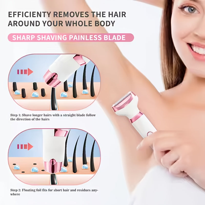 4in1 Women's Electric Hair Remover Multifunctional Women's Electric Shaver Trimmer