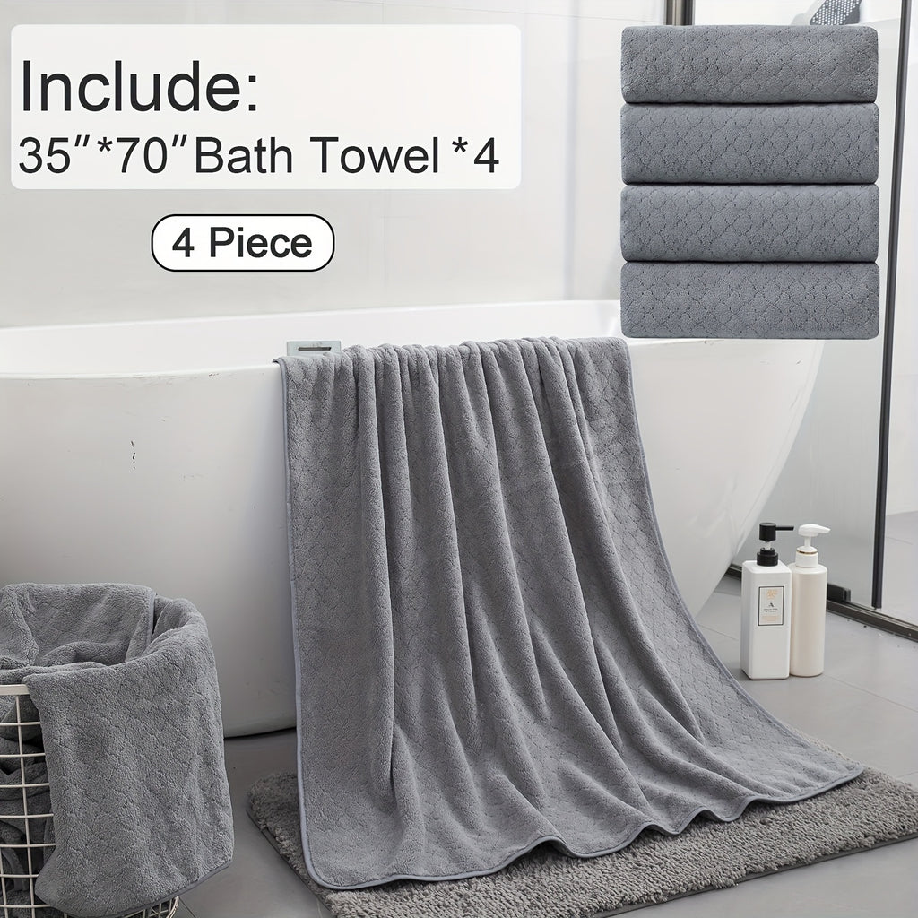 Extra Large Bath Towel Microfiber Set