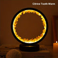1pc, Rechargeable LED Bedside Lamp with Natural Quartz Amethyst Cluster