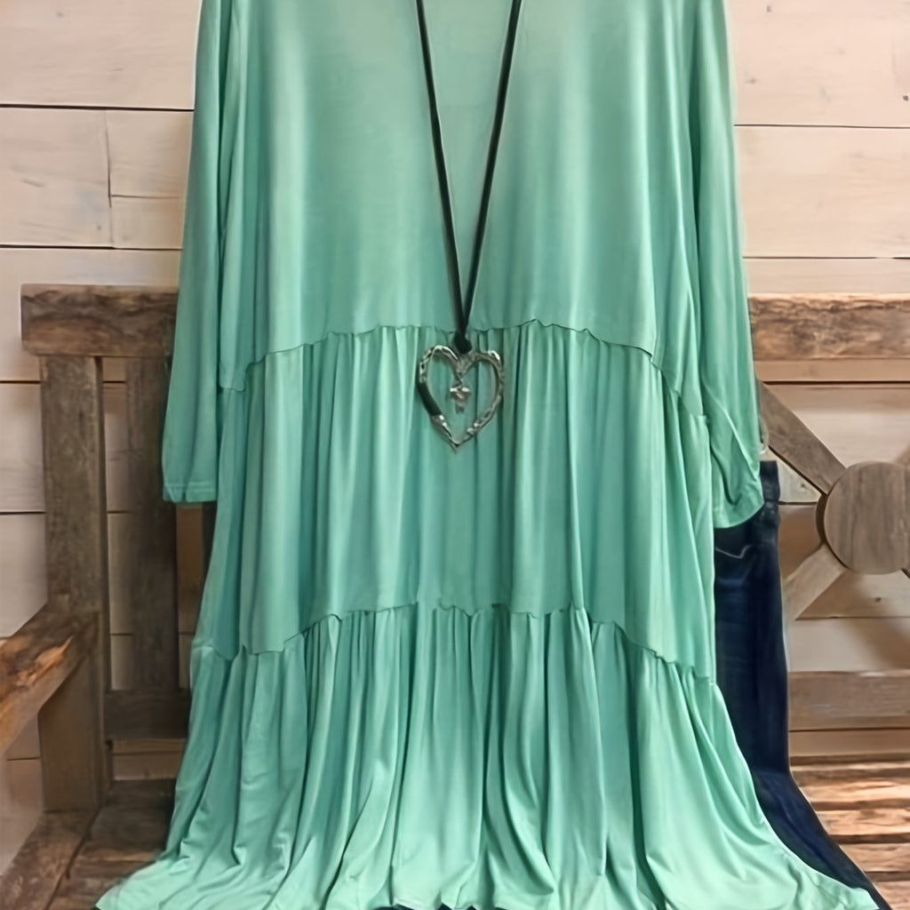 Plus Size Women's Chic Smock Dress