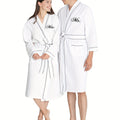 BRIDAL 2Pcs Couple's Waffle Knit Robes Embroidered