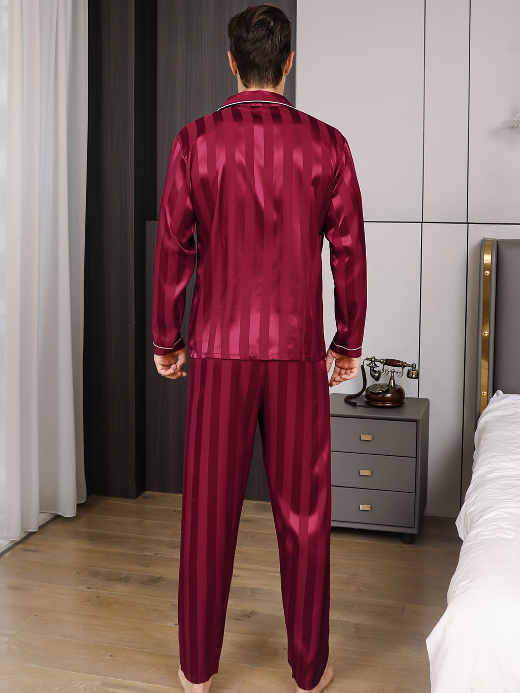 Men's Pajamas Ice Silky Fabric