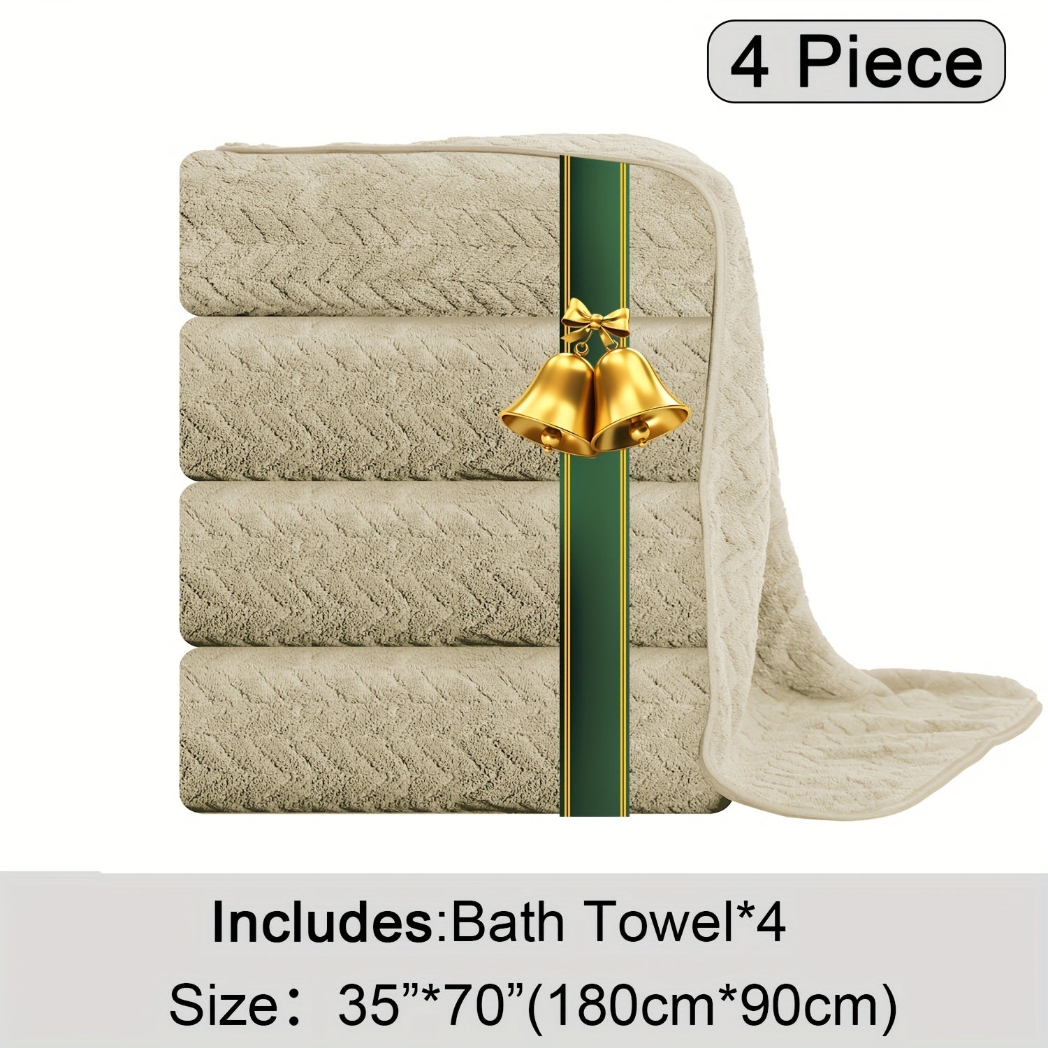 Oversized Bath Towels Set Microfiber