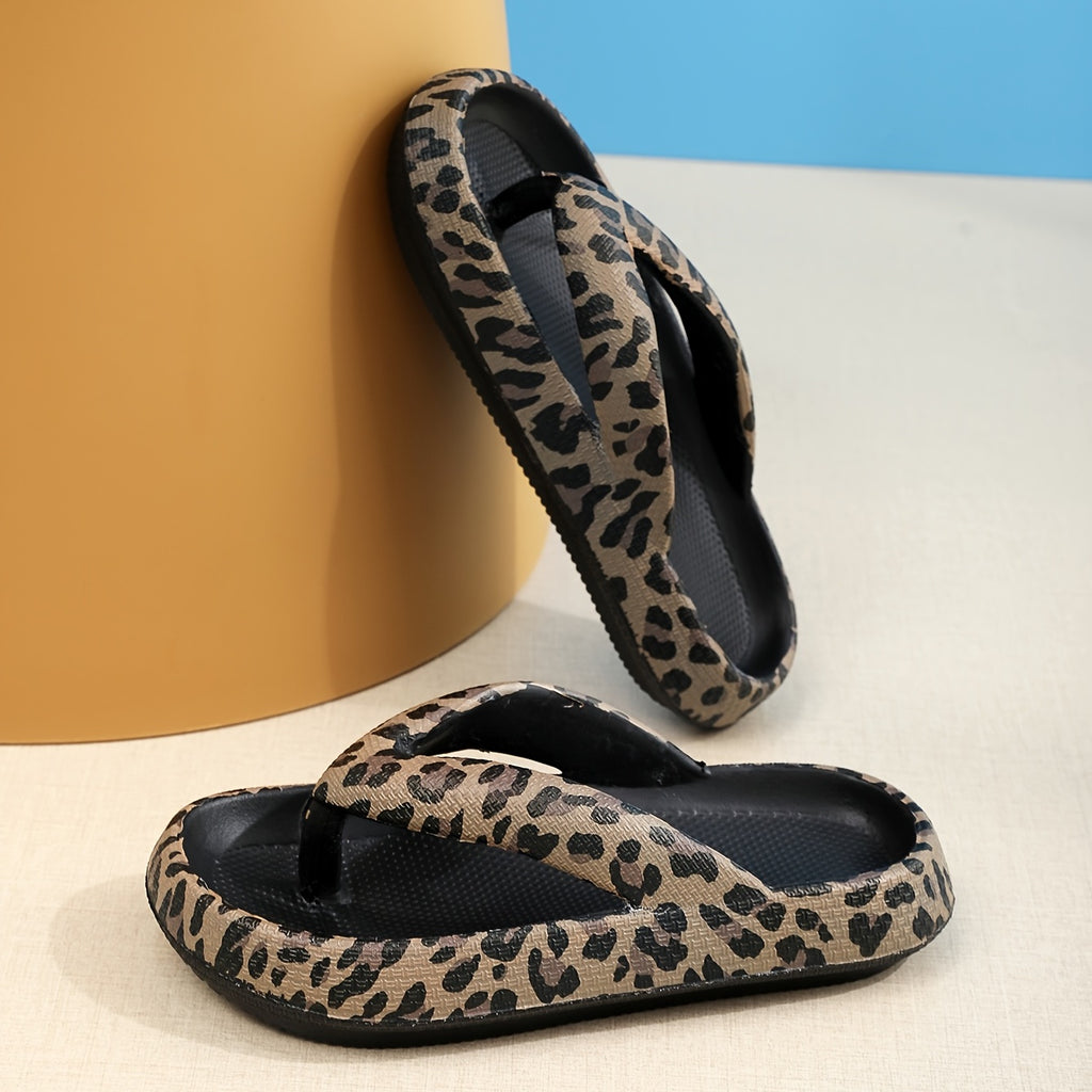 Women's Fashion Leopard Print Flip Flops