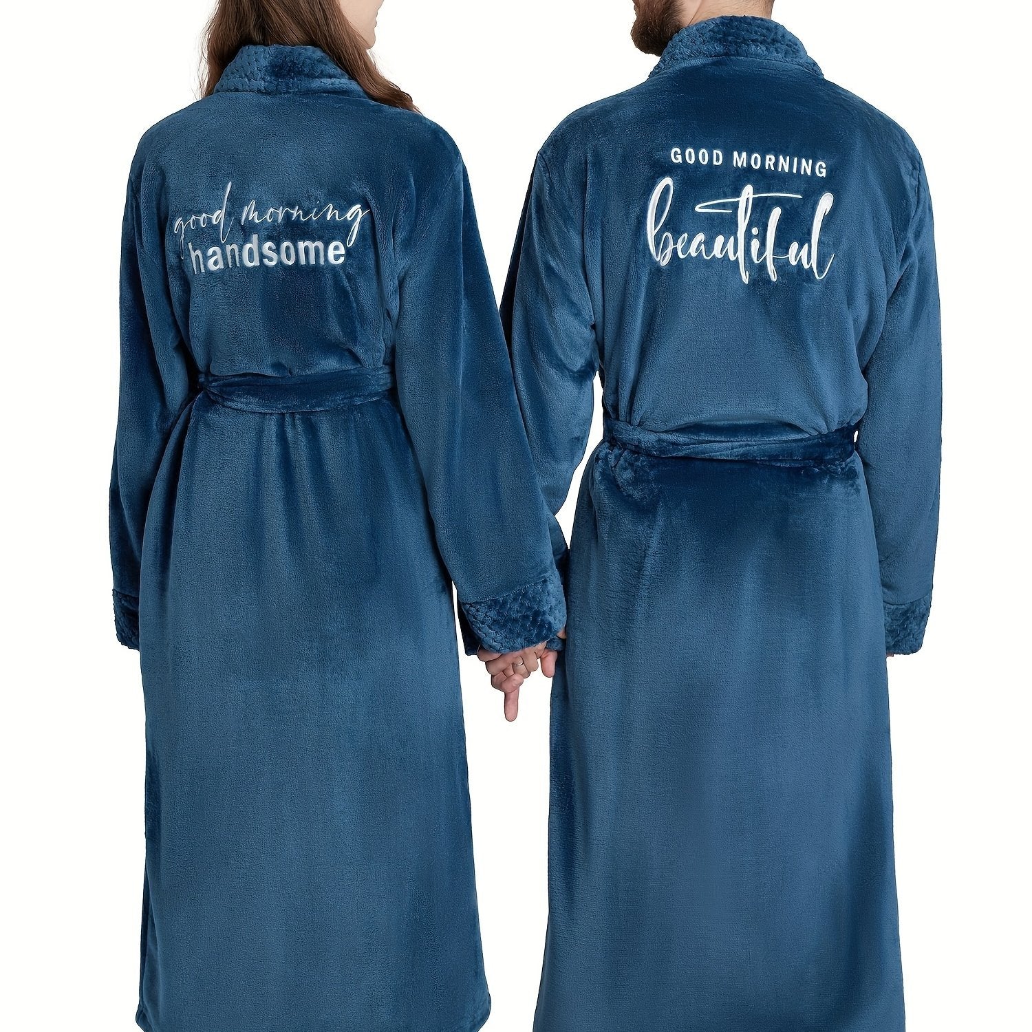 Buy 1 Get 1 Free, total of 2 Pcs Luxurious His and Hers Plush Kimono Robes