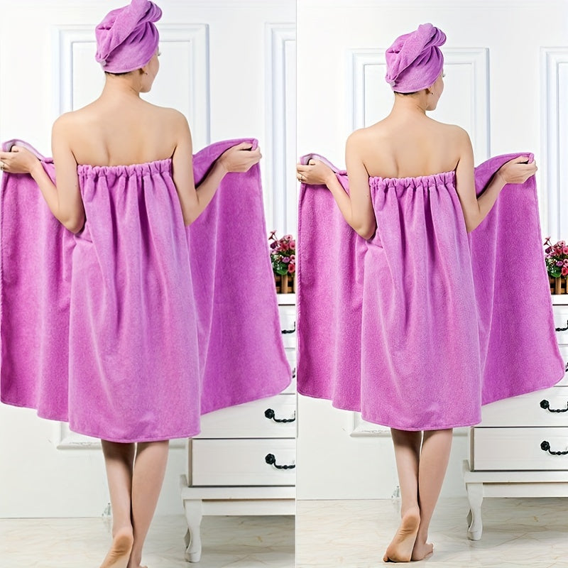 Women's Bathrobe Set, Wrap Spa Towel