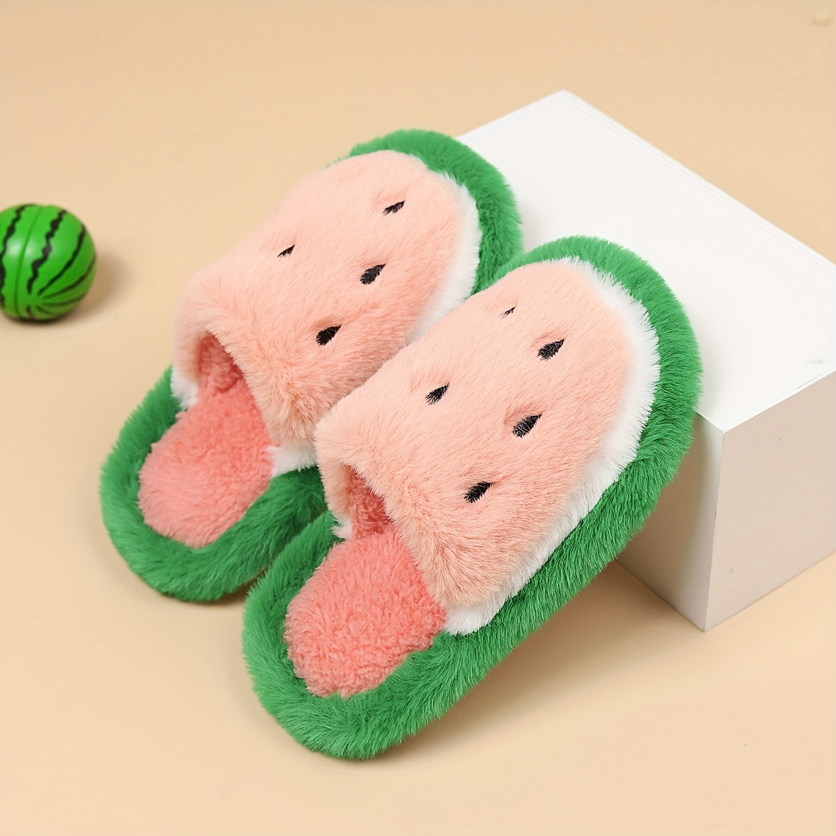 Cute Mixed Color Watermelon Slippers For Toddlers