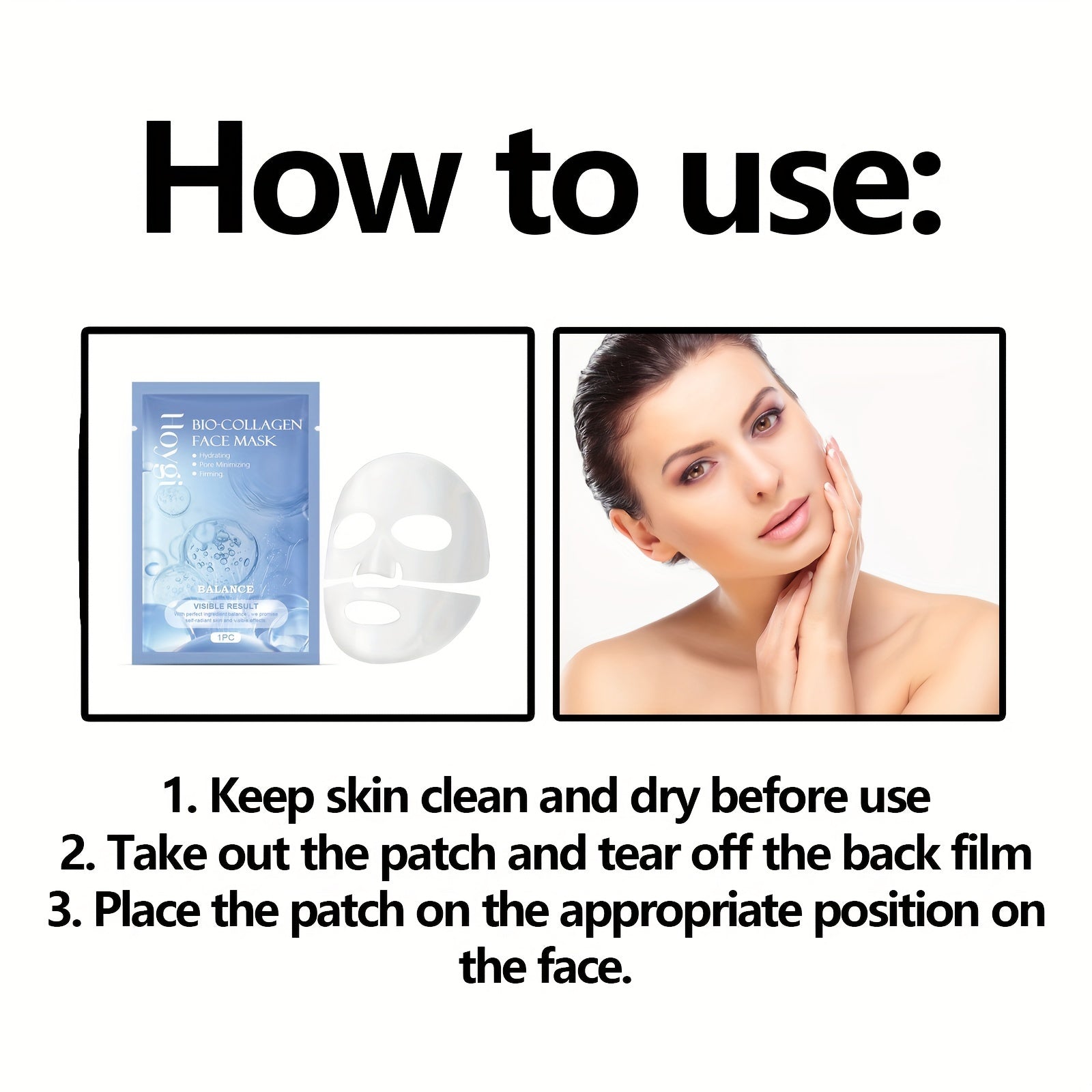 [Buy 1 Get 1 Free], 2pcs Collagen Facial Mask unisex