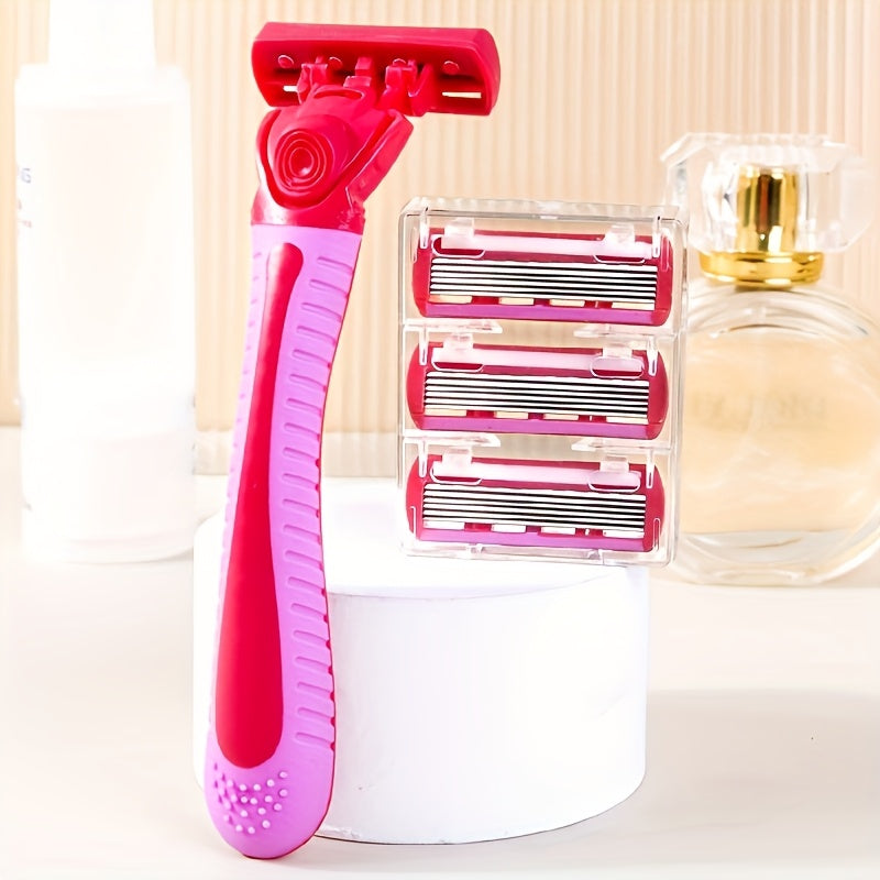 6-layer Manual Body Hair Razor Women Safety Razor Shaver Bikini Trimmer