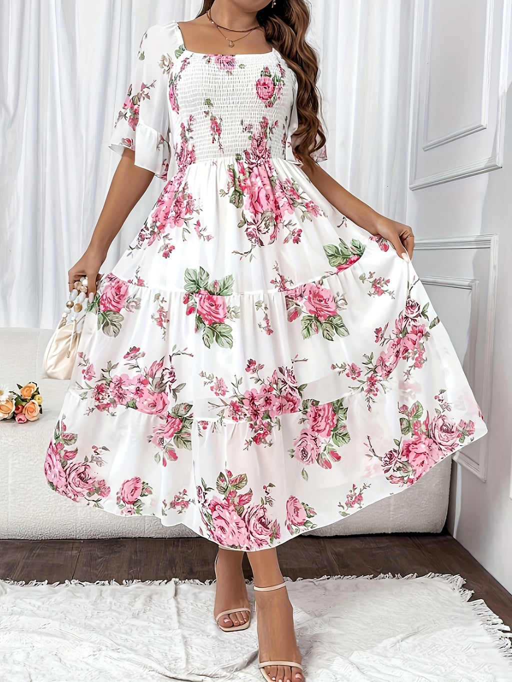 Plus Size Floral Haven Maxi Dress
