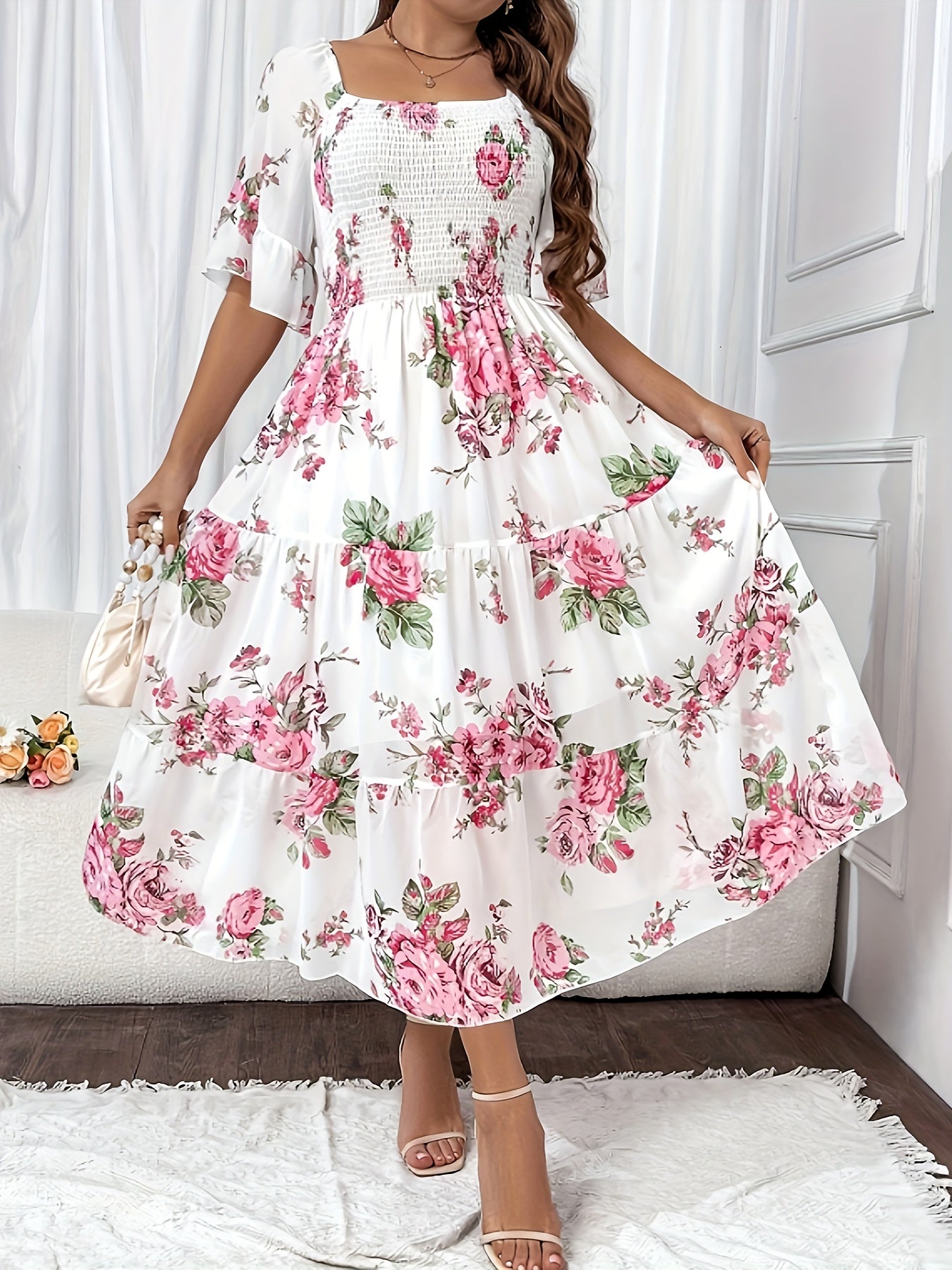 Plus Size Floral Haven Maxi Dress
