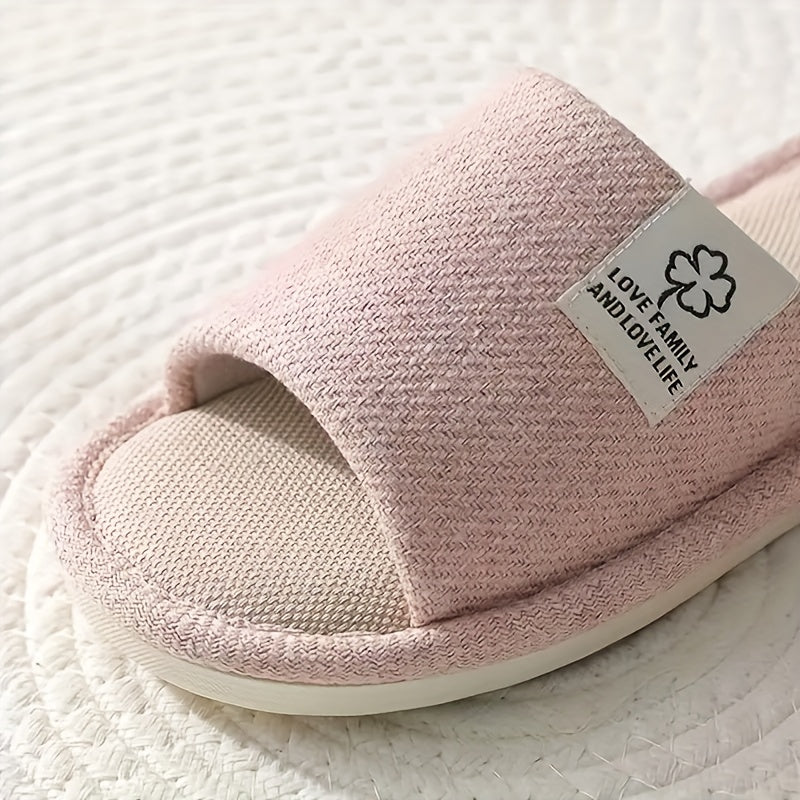 Cozy Women's Indoor Linen Slippers