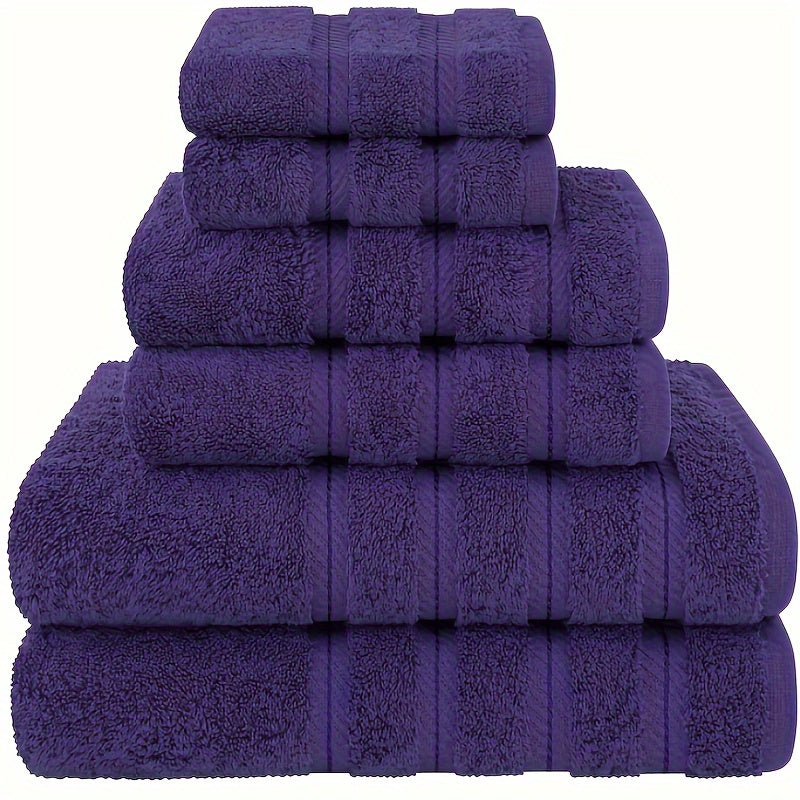 6pcs Purple Towel Set