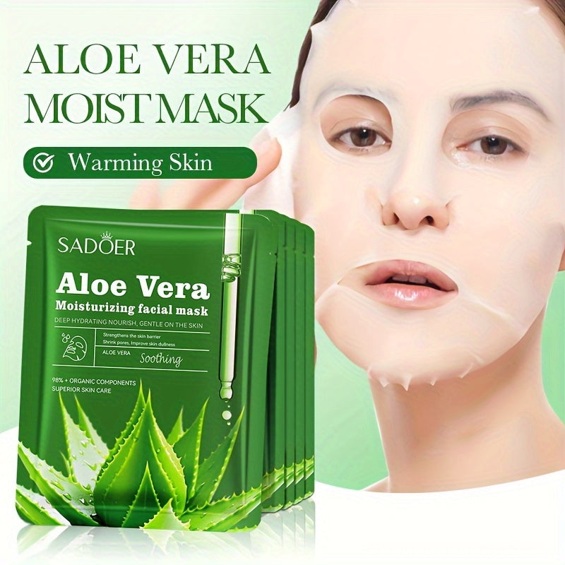 3/6pcs Aloe Vera Rich Hydration Facial Mask Set