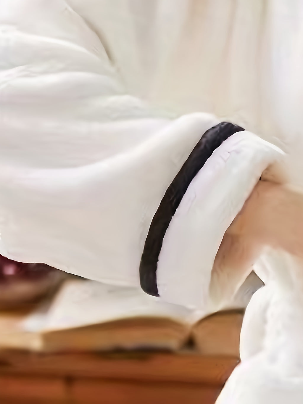 Casual Solid Binding Fleece Thickened Night Robes