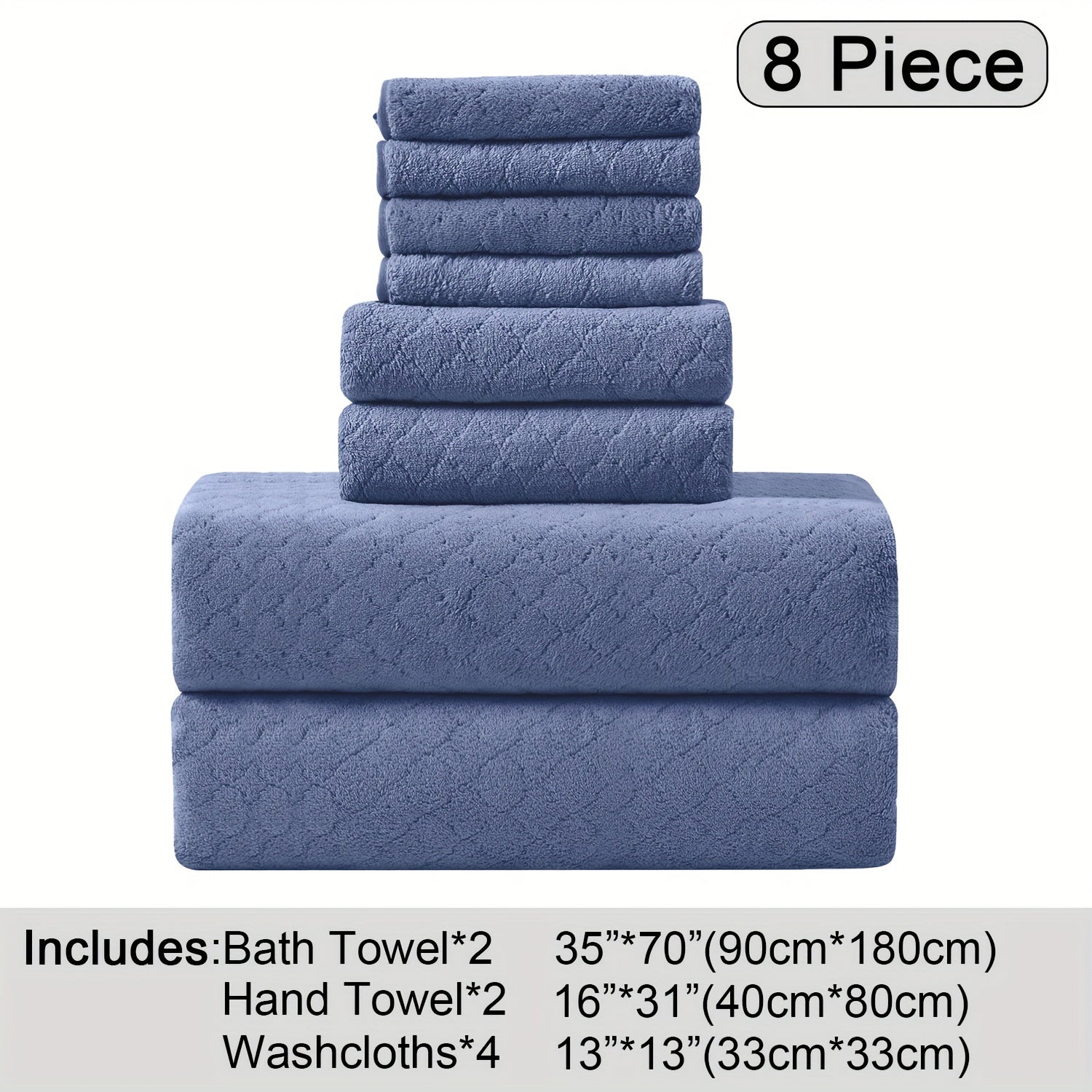 Extra Large Bath Towel Microfiber Set