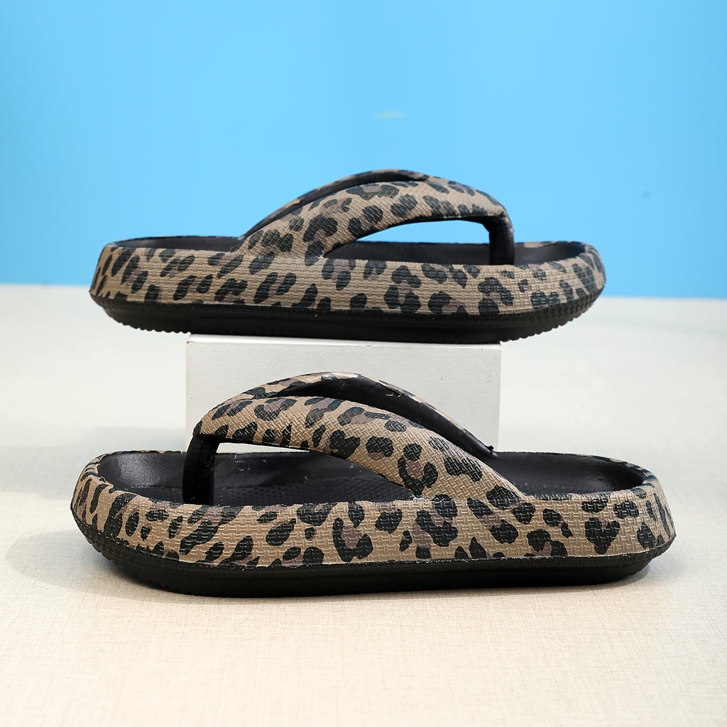 Women's Fashion Leopard Print Flip Flops