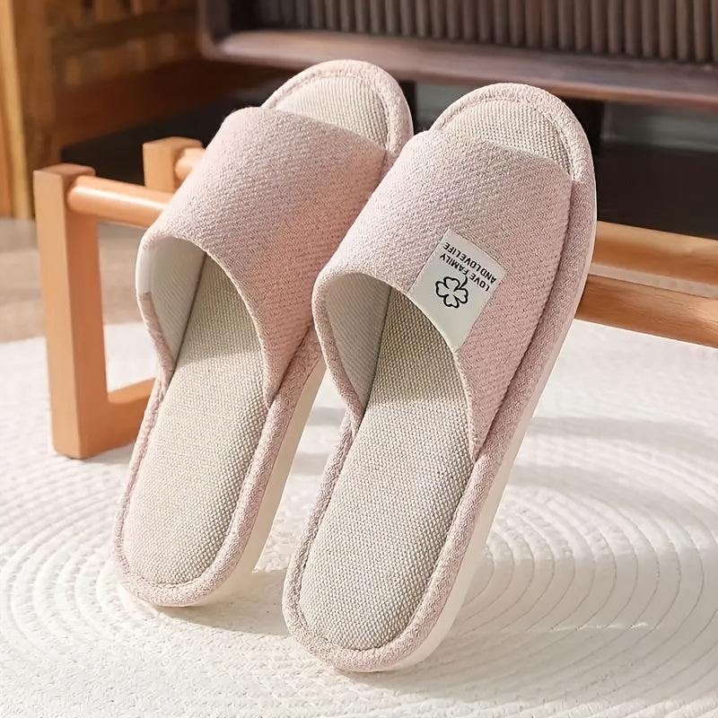 Cozy Women's Indoor Linen Slippers