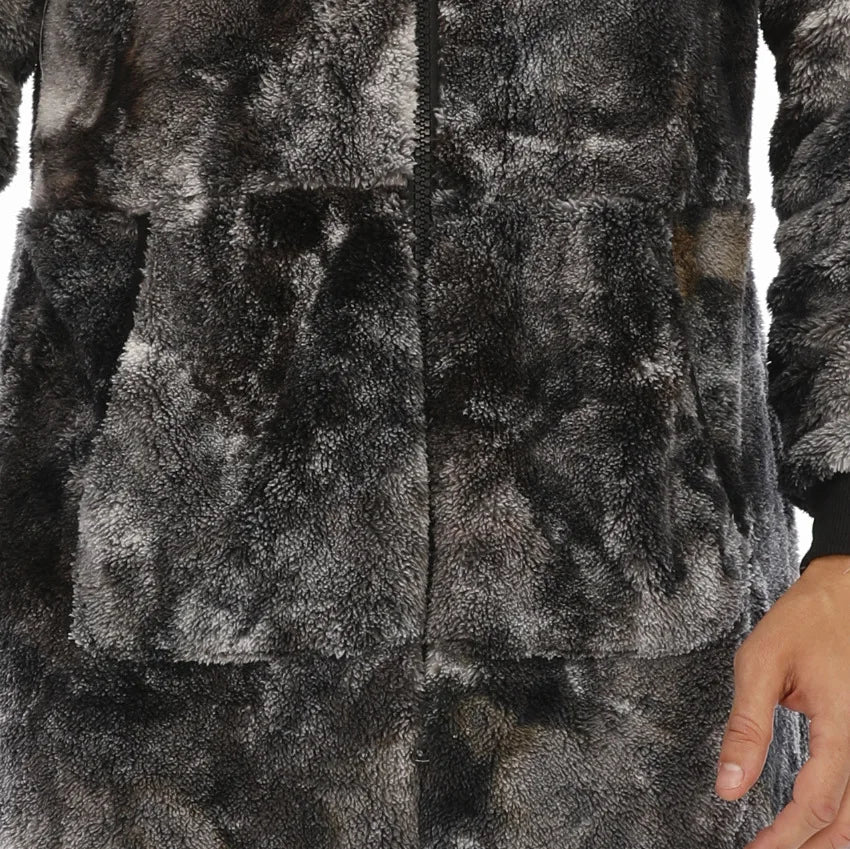 Casual Flannel Onesies Hoodie Jumpsuit Pajama Men
