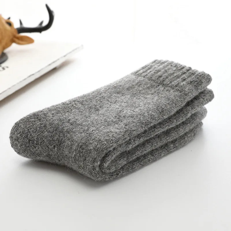 Super Warm Male Men Thicker Solid Socks Merino Wool