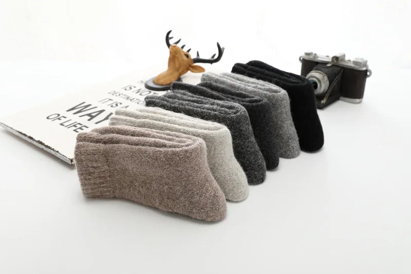 Super Warm Male Men Thicker Solid Socks Merino Wool