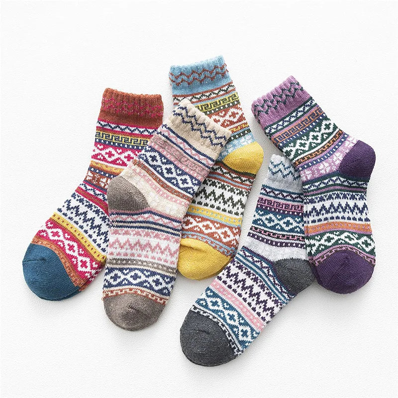 5Pairs/Lot Women Wool Socks