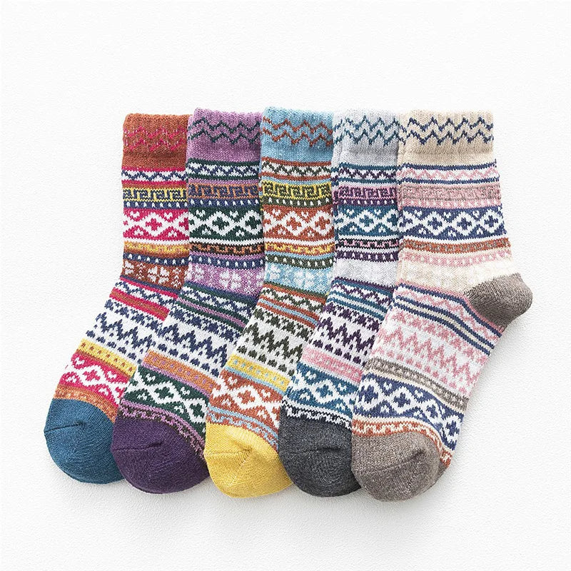 5Pairs/Lot Women Wool Socks