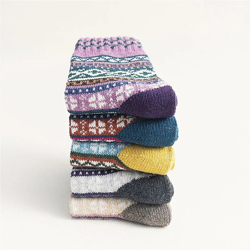 5Pairs/Lot Women Wool Socks