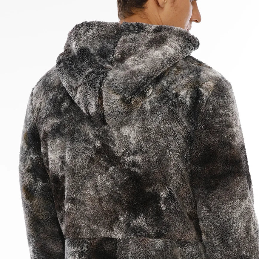 Casual Flannel Onesies Hoodie Jumpsuit Pajama Men